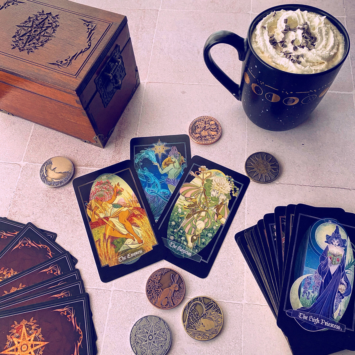 Children of Ostara Tarot Deck and Book (Black Edition)