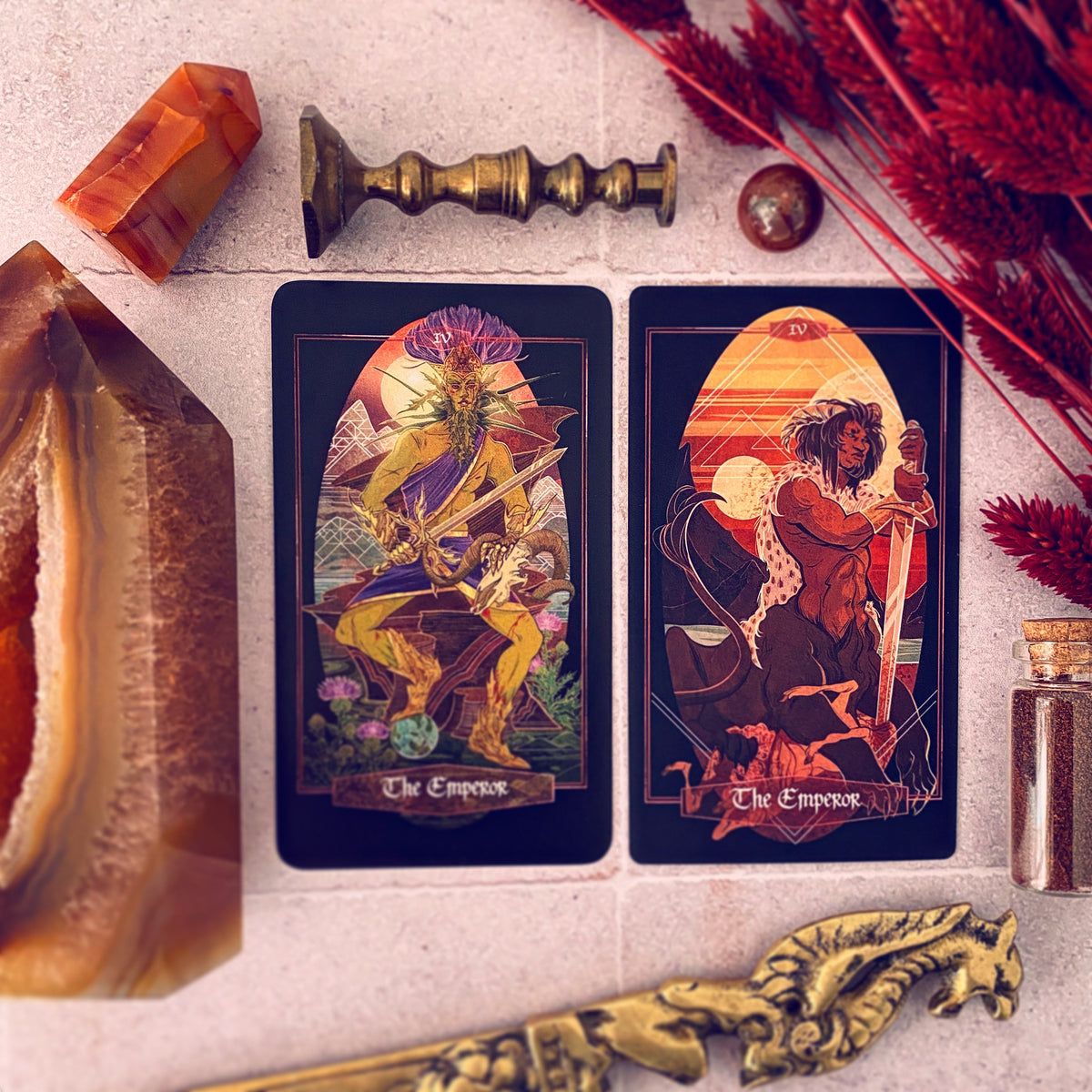 Children of Ostara Tarot Deck and Book (Black Edition)