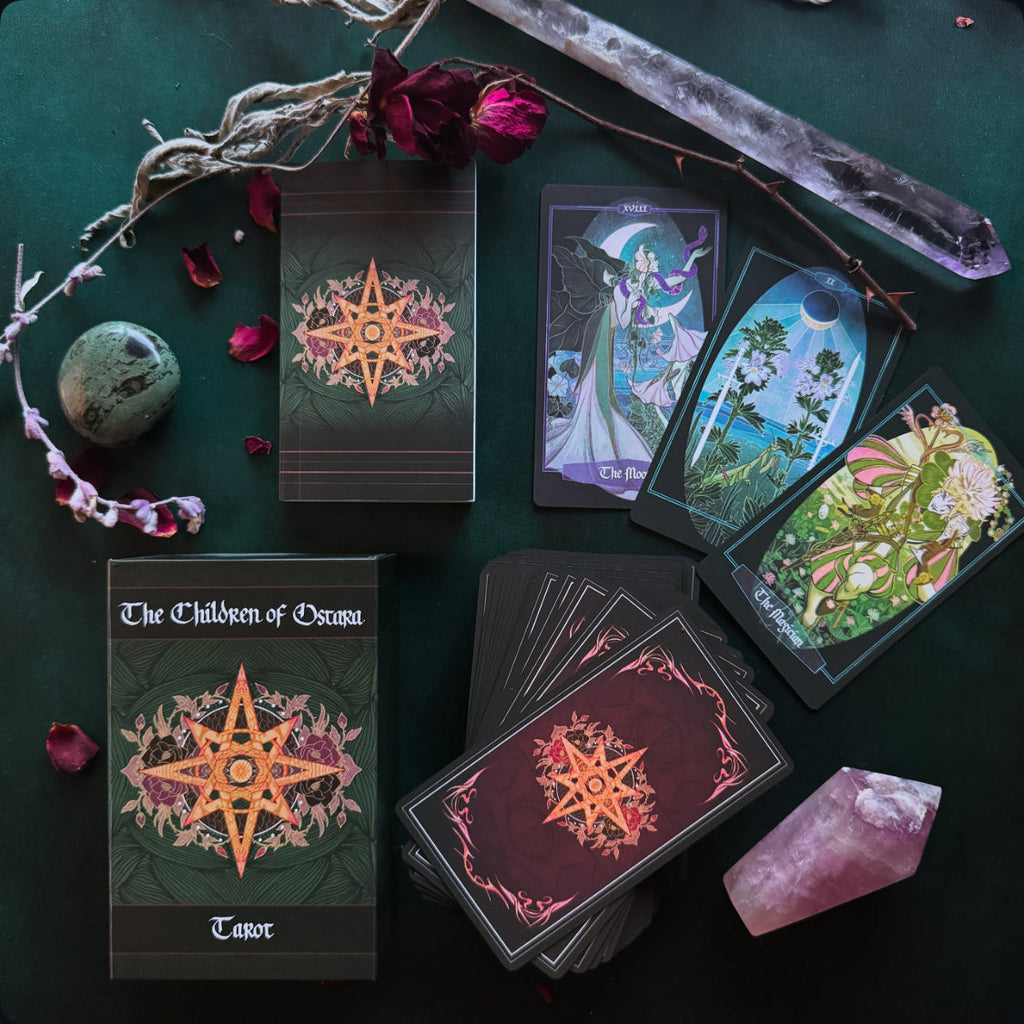 Children of Ostara Tarot Deck and Book (Black Edition)