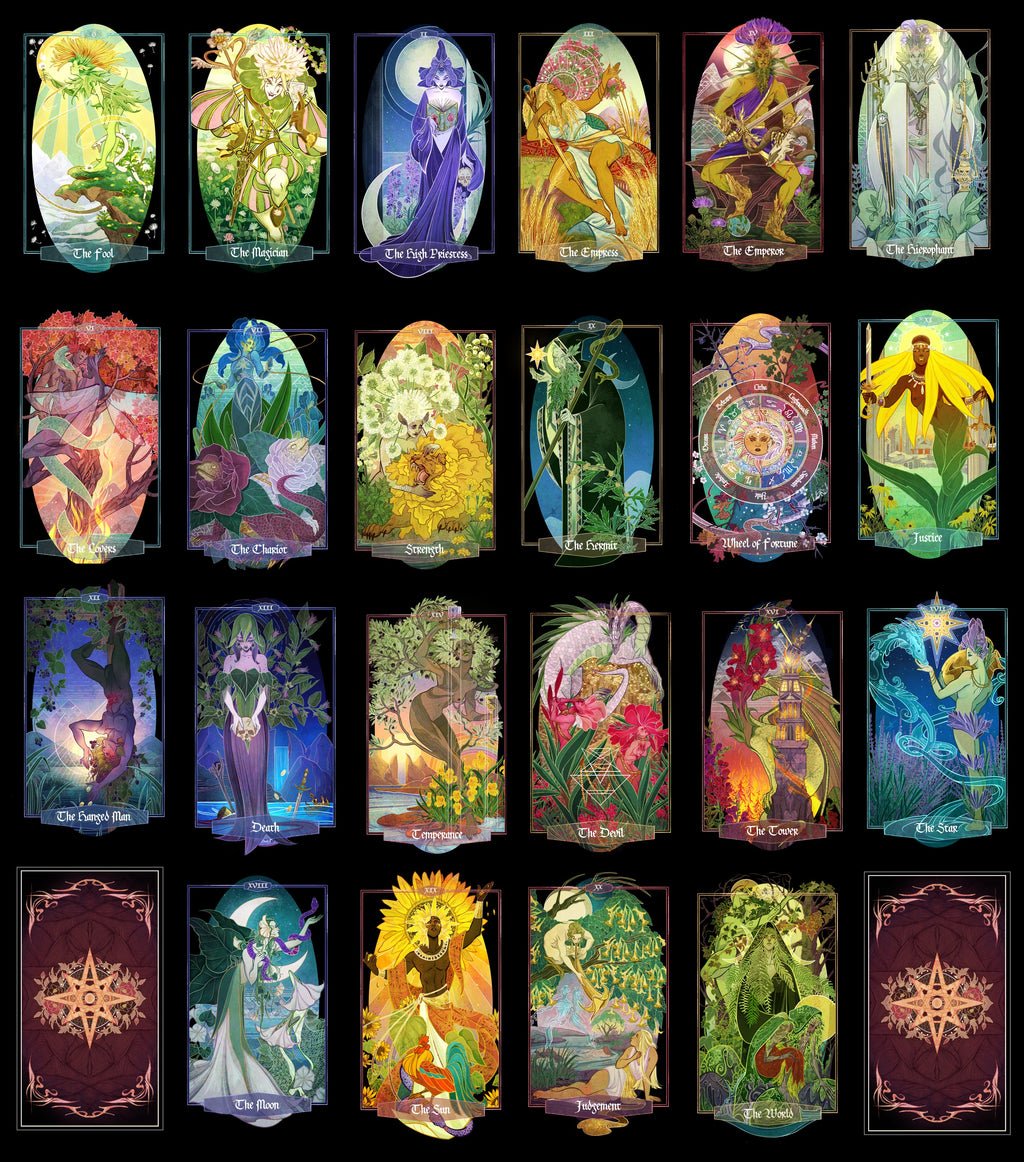 Children of Ostara Tarot Deck and Book (Black Edition)