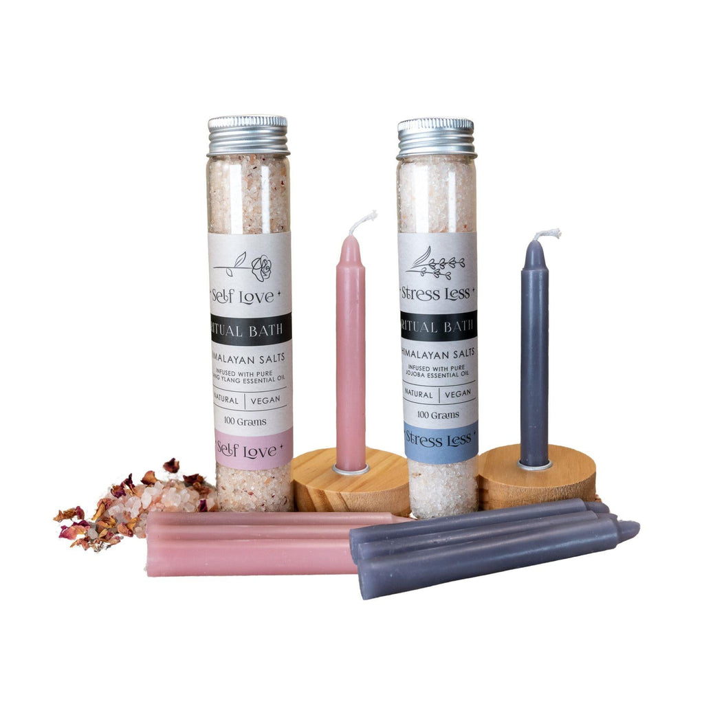 Ritual Bath Kit for Witches | Spell Candles, Bath Salts & Spiritual Cleansing Set