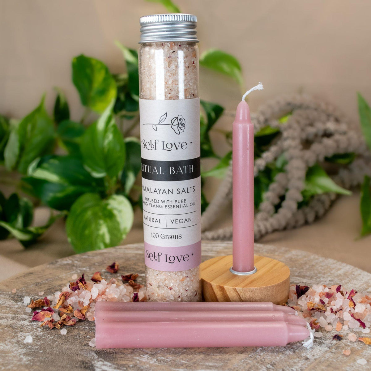 Ritual Bath Kit for Witches | Spell Candles, Bath Salts & Spiritual Cleansing Set