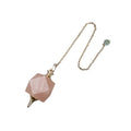 Hexagonal Rose Quartz Pendulum