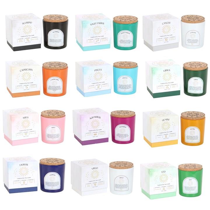 Scented Zodiac Crystal Candle