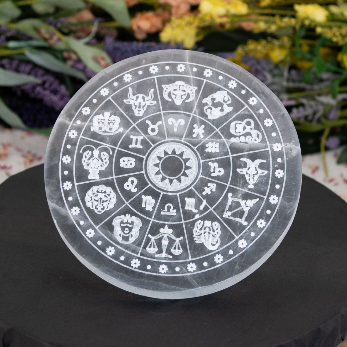 Zodiac Selenite Charging Plate