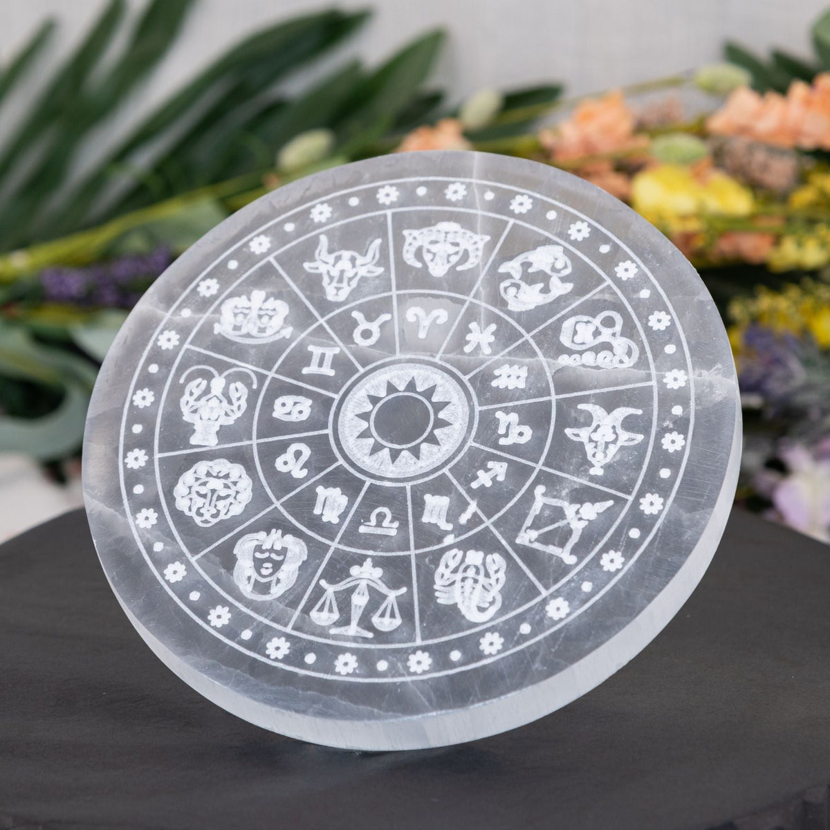 Zodiac Selenite Charging Plate