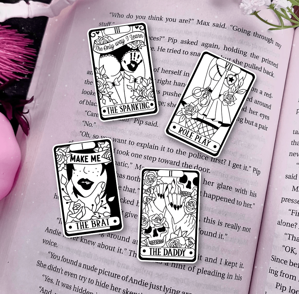 Dark Romance Tarot Stickers and Bookmarks